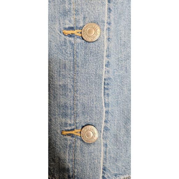 Levis Women Alisha Way Back When Dress Medium Blue Denim Button Down Mini Sheath - Picture 5 of 11